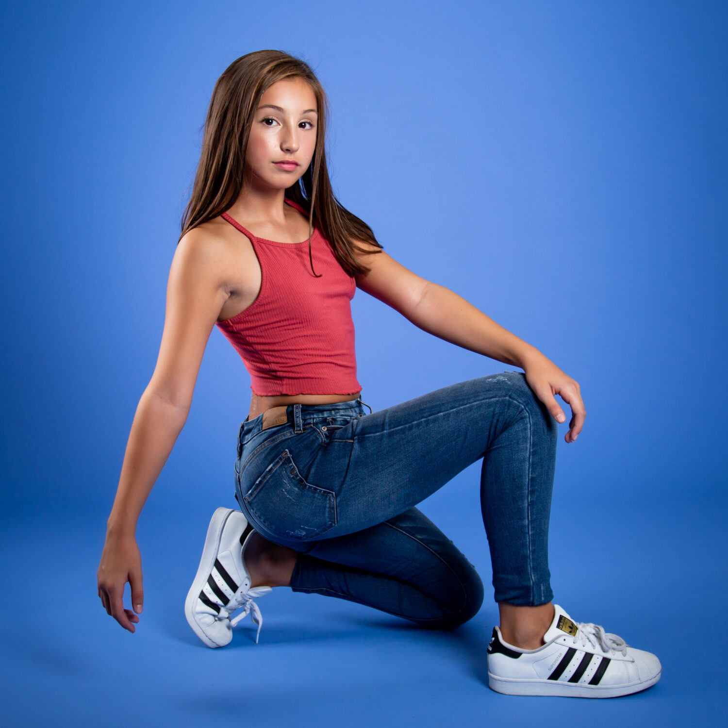 Young Dancer Blue Background
